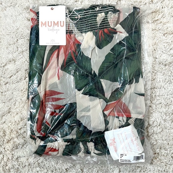 Show Me Your MuMu NWT Hacienda Maxi Dress in Paradise Found Chiffon, Tropical - Picture 2 of 5